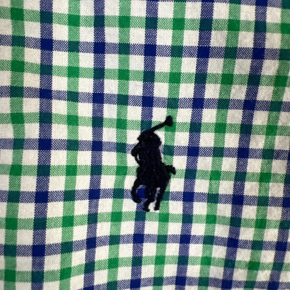 Polo Ralph Lauren Shirt Kids 5 Multicolor Gingham Check Cotton Embroidered Logo